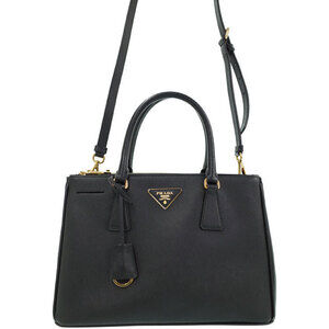 Prada Galleria Double Zip Tote Saffiano leather Black